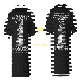 Bevor Du Fragst Nein Lustiges Mitüßem Pinguin T-Shirt - Geschenkecke