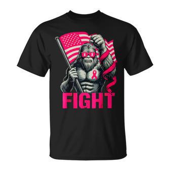 Bigfoot Pink Ribbon Fight Breast Cancer Awareness T-Shirt - Thegiftio UK