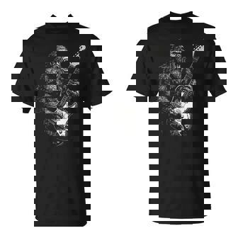 Bigfoot Playing Guitar Sasquatch T-Shirt - Monsterry