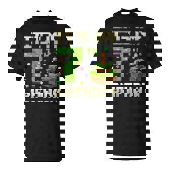 Birthday Boy It's My 7Th Birthday Game Pixel Boys T-Shirt | Mazezy
