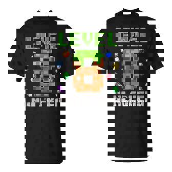 Birthday Boy Level 8 Unlocked 8Th Birthday Game Pixel T-Shirt | Mazezy