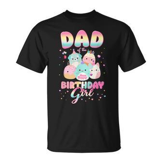 Birthday Family Party Squish Squad Dad Of The Birthday Girl T-Shirt - Thegiftio UK