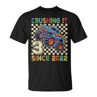 Birthday Monster Truck 3 Year Old Boys 3Rd Party Born 2022 T-Shirt - Thegiftio UK