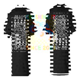 Birthday Monster Truck 4 Year Old Boys 4Th Party Born 2021 T-Shirt | Seseable UK