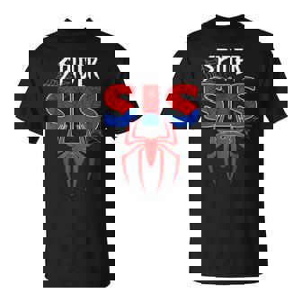 Birthday Party Family Spider Web Sister Cute Big Sis T-Shirt - Thegiftio UK