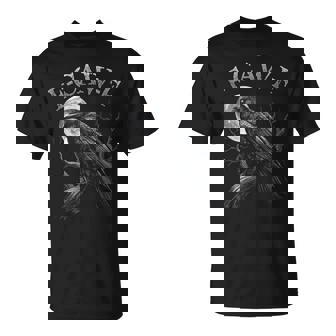 Black Crow F-Caw-F Black Bird Moon Gothic Adult Humor T-Shirt - Thegiftio
