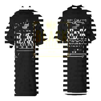 Black Excellence Gold Crown For Black History Month T-Shirt - Thegiftio
