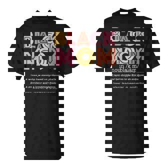 Black Mom Definition Mother's Day Afro African American Mom T-Shirt - Monsterry