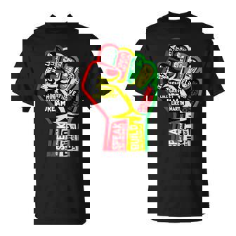 Black History Month Junenth 1865 Dream Like Leaders Black T-Shirt - Monsterry