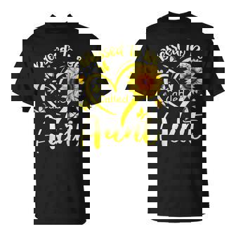 Blessed To Be Called Aunt Sunflower Cute Floral T-Shirt - Monsterry