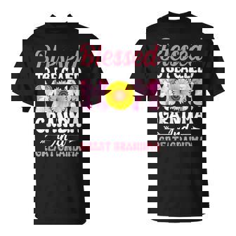 Blessed To Be Called Mom Grandma Sunflower Mother's Day T-Shirt - Monsterry