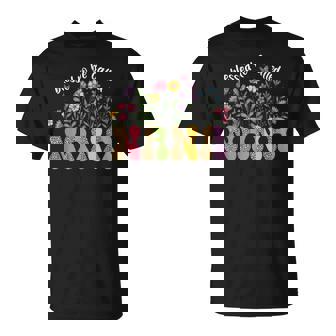Blessed To Be Called Nana Floral Wildflower T-Shirt | Mazezy