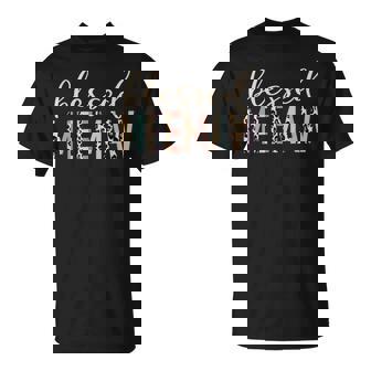 Blessed Meemaw Cute Leopard Print T-Shirt - Monsterry