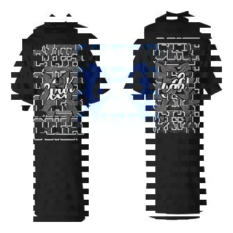 Blue Sport Loud Proud Cheer Coach Dad Father's Day T-Shirt - Monsterry