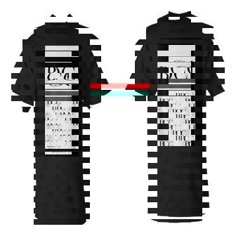 Bocci ぼっち ロゴ 総柄 緑 赤 イタリア国旗風【変なデザイン屋さん】陰キャ オタク ブランド パロディ 面白 Tシャツ - Kawaiitshirt