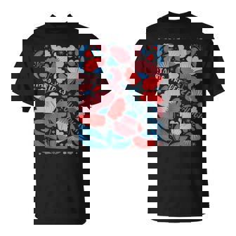 Boho Floral Stars Stripes And Equal Rights 4Th Of July T-Shirt | Mazezy