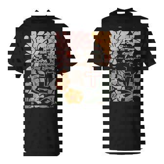 Boho Retro Christian Walking By Faith Tripping Constantly T-Shirt - Thegiftio UK
