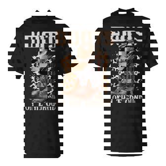 Boots On Da Ground Leopard Cowboy Western Cowgirl Linedance T-Shirt - Thegiftio