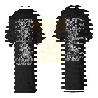 Boots On The Ground Black Cowgirl Western Where Them Fans At T-Shirt - Monsterry