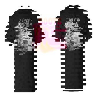 Boots On The Ground Boot Cowboy Western Cowgirl Women T-Shirt - Thegiftio
