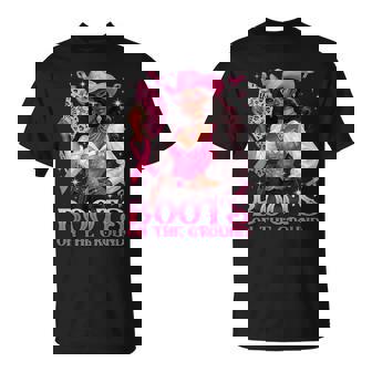 Boots On The Ground Pink Cowgirl Breast Cancer Western T-Shirt | Seseable UK