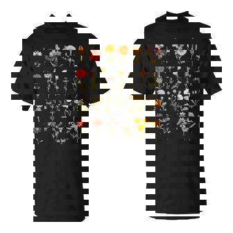 Botaniqueintage Boho Cottagecore Fleursauvages Jardin Floral T-Shirt - Cadeauxyz