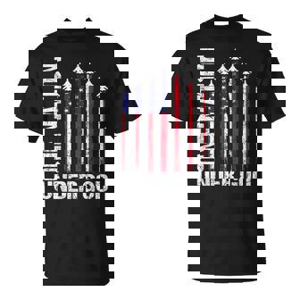 Boy One Nation Under God 4Th July American Flag Fighter Jet T-Shirt | Mazezy