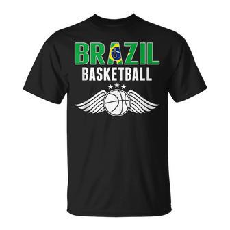 Brasil Baloncesto Fans Jersey Bandera Brasileña Deporte Amantes In Mangas Camiseta unisex - Regaloses