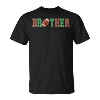 Brother Of The 1 Year Old Football 1St Year Down Birthday T-Shirt - Thegiftio UK
