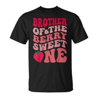 Brother Of The Berry Sweet One Strawberry First Birthday T-Shirt - Thegiftio UK