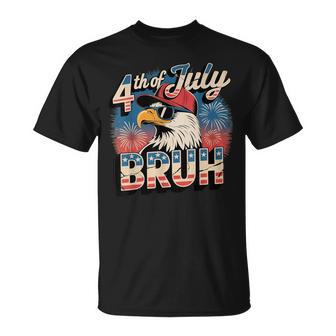 Bruh 4Th Of July Boys Girls Fourth Of July Bald Eagle T-Shirt - Thegiftio UK