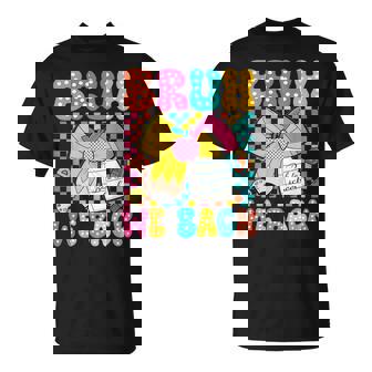 Bruh We Back Pencil Bow Back To School Teacher Boys Girls T-Shirt | Mazezy