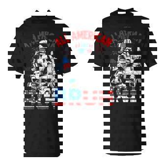 Bruh Bigfoot Merica Rock American Flag Patriotic 4Th Of July T-Shirt - Monsterry