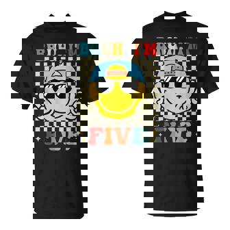 Bruh I'm Five 5 5Th Birthday Groovy Boys Girls 5 Years Old T-Shirt | Seseable CA