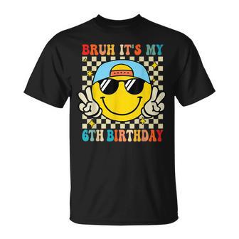 Bruh It's My 6Th Birthday 6 Year Old Birthday Boys Girls T-Shirt - Thegiftio UK