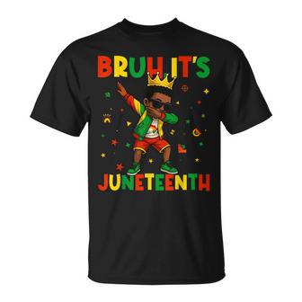 Bruh It's Junenth Dabbing Boys Celebrating Black Freedom T-Shirt - Thegiftio UK