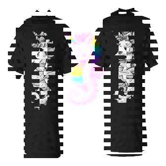Caballito De Mar Unicornio Colorido Caballito De Mar Arrecife Pecera Camiseta unisex - Regaloses