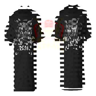 Camionero Esqueleto Carretera Conductor Camión In Mangas Camiseta unisex - Regaloses