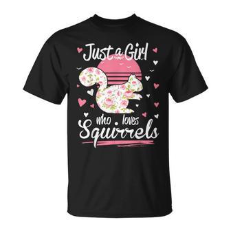 Camisa Ardillaólo Una Chica Que Ama Las Ardillas Camiseta unisex - Regaloses