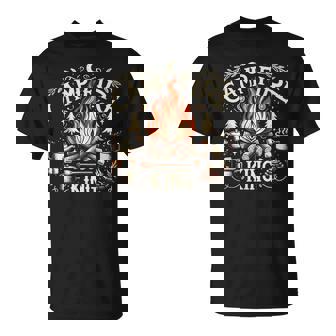 Campfire King おもしろキャンプギフト 焚き火 Tシャツ - Kawaiitshirt