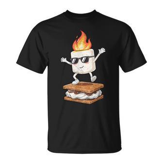 Camping Smore Marshmallow Chocolate Cute Dance Camper T-Shirt - Thegiftio