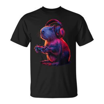 Capybara Video Games Capybara Retro Vintage T-Shirt - Thegiftio UK