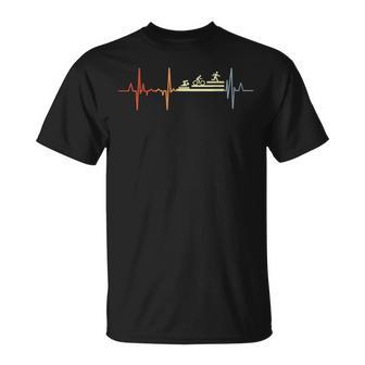 Cardiograma De Triatlón Línea De Pulso Para Nadadores Camiseta unisex - Regaloses
