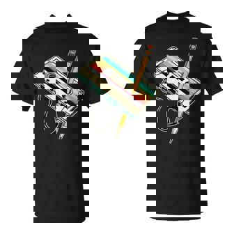 Cassette Fiesta Des Los 80 90 Retro Disfraz Cuello Camiseta unisex - Regaloses