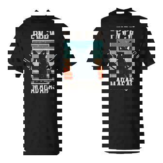 Cat Pew Pew Madafakas Retrointage T-Shirt - Geschenkecke