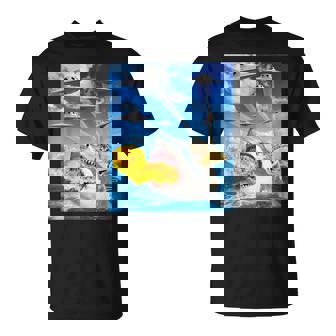 Cat Riding Fire Breathehark レインボー レーザー タコス Tシャツ - Kawaiitshirt