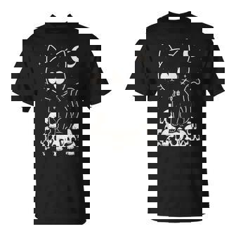 Cat Skulls Creepy Cute Kitty Goth Black Alt Alternative T-Shirt - Monsterry