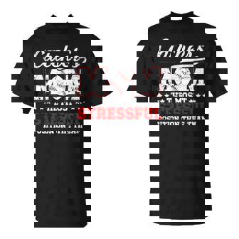 Catcher's Mom Baseball Catcher Mom Baseball Catcher Mama T-Shirt - Monsterry