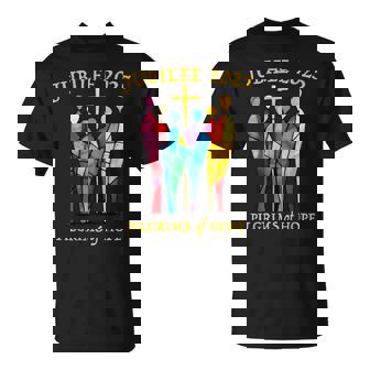 Catholic Jubilee 2025 Stained Glass Pilgrims Of Hope T-Shirt - Thegiftio