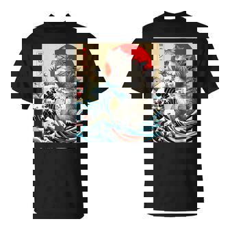 Catzilla Cat 日本アート 面白い猫 ギフト 男性 女性 子供 Tシャツ - Kawaiitshirt